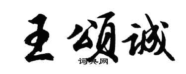 胡问遂王颂诚行书个性签名怎么写