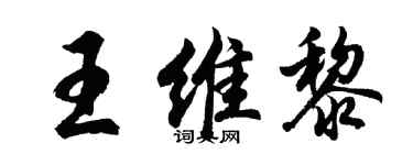 胡问遂王维黎行书个性签名怎么写