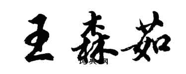 胡问遂王森茹行书个性签名怎么写