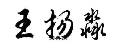 胡问遂王扬淼行书个性签名怎么写