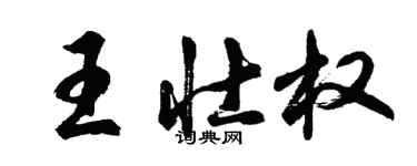 胡问遂王壮权行书个性签名怎么写