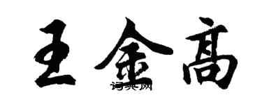 胡问遂王金高行书个性签名怎么写