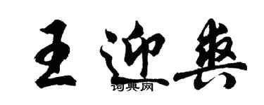 胡问遂王迎爽行书个性签名怎么写