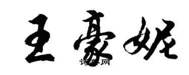 胡问遂王豪妮行书个性签名怎么写