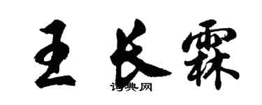 胡问遂王长霖行书个性签名怎么写