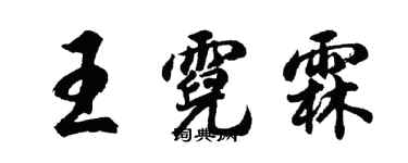 胡问遂王霓霖行书个性签名怎么写