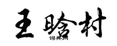 胡问遂王晗村行书个性签名怎么写