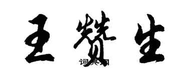 胡问遂王赞生行书个性签名怎么写