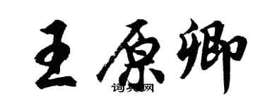 胡问遂王原卿行书个性签名怎么写