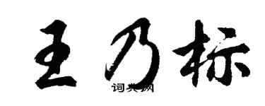 胡问遂王乃标行书个性签名怎么写