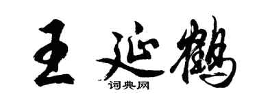 胡问遂王延鹤行书个性签名怎么写