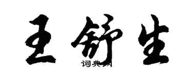 胡问遂王舒生行书个性签名怎么写