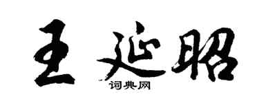 胡问遂王延昭行书个性签名怎么写