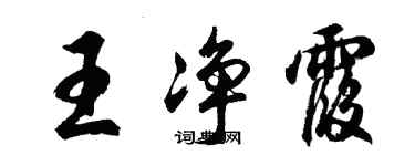 胡问遂王净霞行书个性签名怎么写