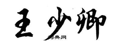 胡问遂王少卿行书个性签名怎么写