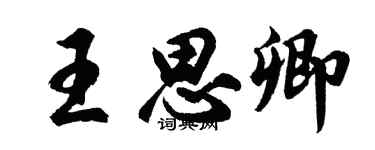 胡问遂王思卿行书个性签名怎么写