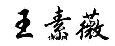 胡问遂王素薇行书个性签名怎么写