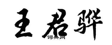 胡问遂王君骅行书个性签名怎么写