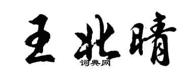 胡问遂王北晴行书个性签名怎么写