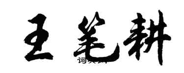 胡问遂王笔耕行书个性签名怎么写