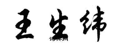 胡问遂王生纬行书个性签名怎么写
