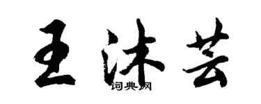 胡问遂王沐芸行书个性签名怎么写