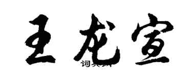 胡问遂王龙宣行书个性签名怎么写