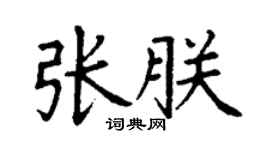 丁谦张朕楷书个性签名怎么写