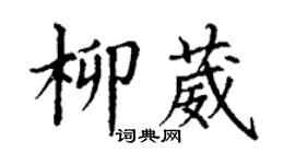 丁谦柳葳楷书个性签名怎么写