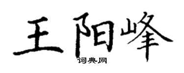 丁谦王阳峰楷书个性签名怎么写