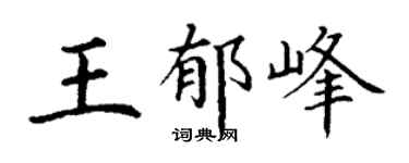 丁谦王郁峰楷书个性签名怎么写