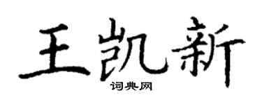 丁谦王凯新楷书个性签名怎么写