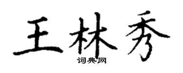 丁谦王林秀楷书个性签名怎么写