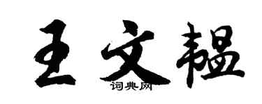 胡问遂王文韫行书个性签名怎么写
