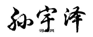 胡问遂孙宇泽行书个性签名怎么写