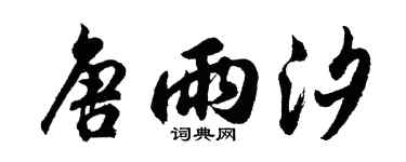 胡问遂唐雨汐行书个性签名怎么写