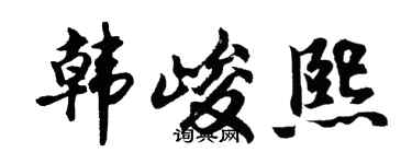 胡问遂韩峻熙行书个性签名怎么写