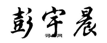 胡问遂彭宇晨行书个性签名怎么写
