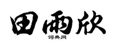 胡问遂田雨欣行书个性签名怎么写