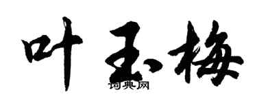 胡问遂叶玉梅行书个性签名怎么写