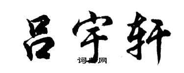 胡问遂吕宇轩行书个性签名怎么写