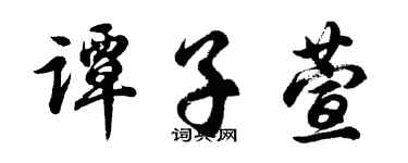 胡问遂谭子萱行书个性签名怎么写