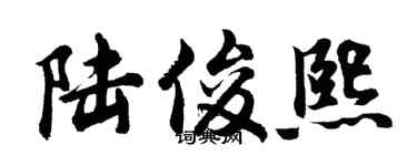 胡问遂陆俊熙行书个性签名怎么写