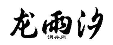 胡问遂龙雨汐行书个性签名怎么写