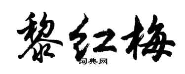 胡问遂黎红梅行书个性签名怎么写