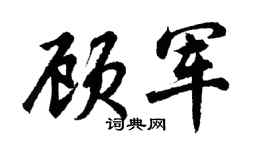 胡问遂顾军行书个性签名怎么写