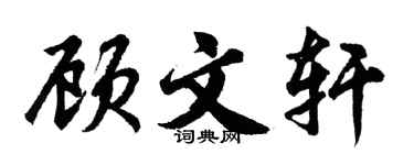 胡问遂顾文轩行书个性签名怎么写