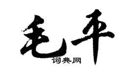 胡问遂毛平行书个性签名怎么写