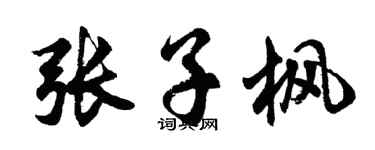 胡问遂张子枫行书个性签名怎么写