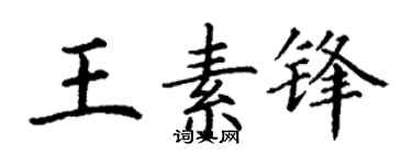 丁谦王素锋楷书个性签名怎么写